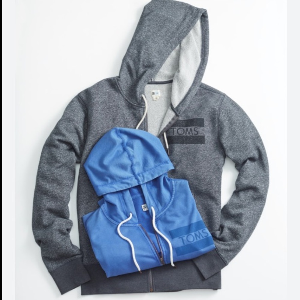 Toms Target Mens Hoodie Full ZIP Jacket Gray Sz Small
